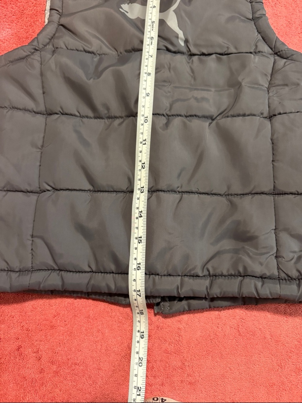 Puma Kids Gray Quilted Puffer Vest - Picture 8 of 8